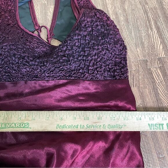 Vintage 90s Cache Satin Corset Lace Up Back Maxi Gown 3/4 - Picture 12 of 12